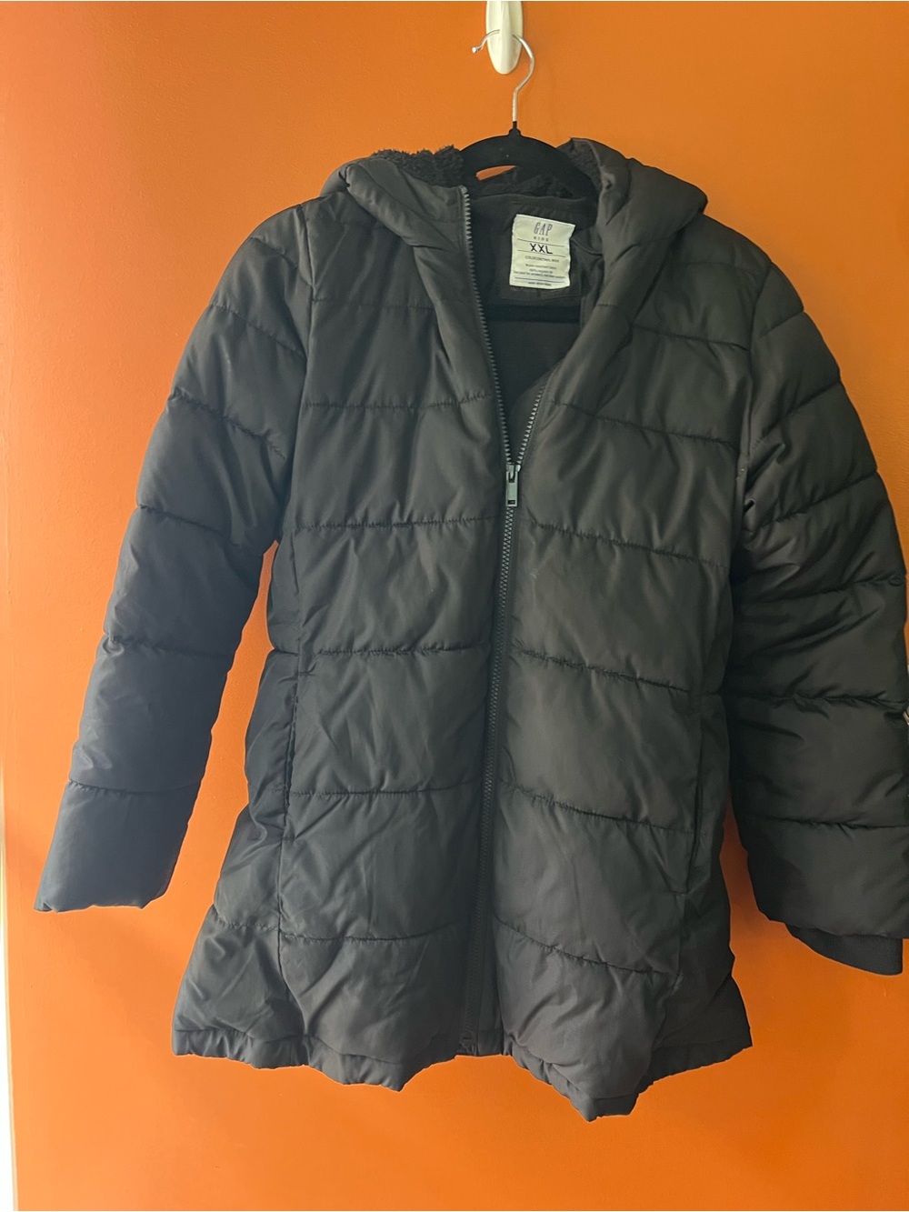 GAP Kids Black Puffer Jacket with Hood
